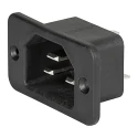 Schurter C22 Straight Panel Mount IEC Connector Male 20A 250V 3 Pole Screw Termination 6173.0003