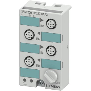 Siemens Digital I/O Module AS-I K45 3RK1200-0CQ20-0AA3, 4 Inputs, 85°C Max Operating Temperature