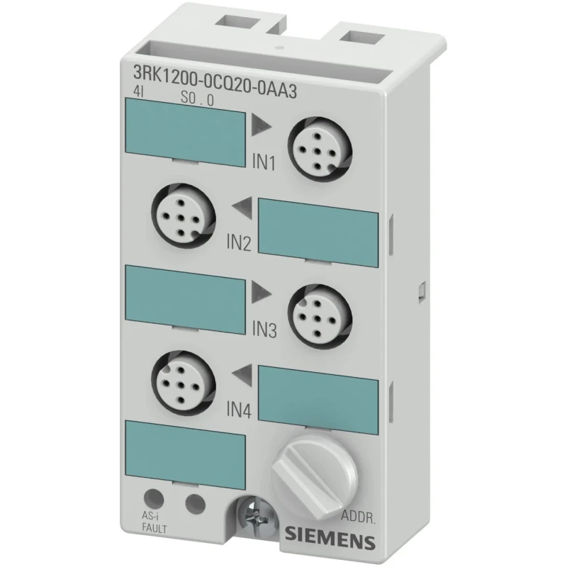 Siemens Digital I/O Module AS-I K45 3RK1200-0CQ20-0AA3, 4 Inputs, 85°C Max Operating Temperature