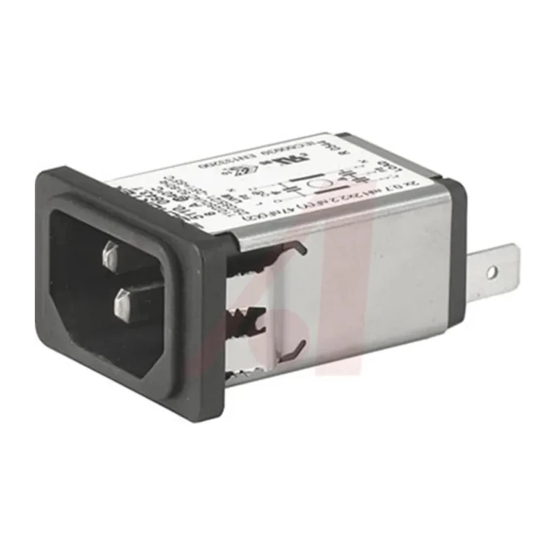 Schurter IEC Connector 15A 125V AC C14 Snap-in Male Quick Connect 5110.1543.1