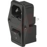 Schurter C14 Straight Panel Mount IEC Connector 10A 250V Fuse Size 5 x 20 mm 4304.6090