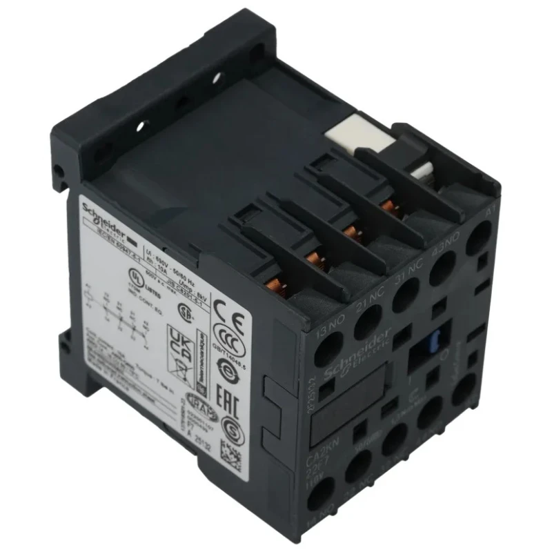 Schneider Electric TeSyS CA Control Relay, 110V AC Coil Voltage, 4-Pole, 10 A Contact Current, 2 NO/2 NC Contacts CA2KN22F7