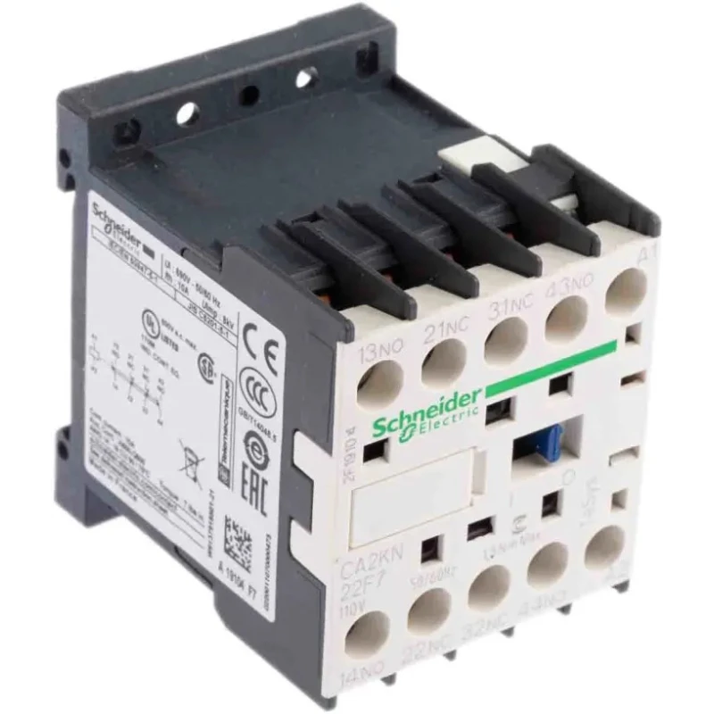 Schneider Electric TeSyS CA Control Relay, 110V AC Coil Voltage, 4-Pole, 10 A Contact Current, 2 NO/2 NC Contacts CA2KN22F7