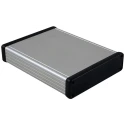 Hammond 1455 Series Silver Black Lid Aluminium Enclosure IP54 51.5 mm x 220 mm x 165 mm 