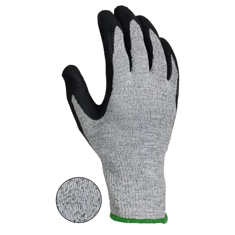 RS PRO Black Crinkle Latex Cut Resistant Work Gloves Size 8 2 Gloves CE EN 420 2003 869-1610