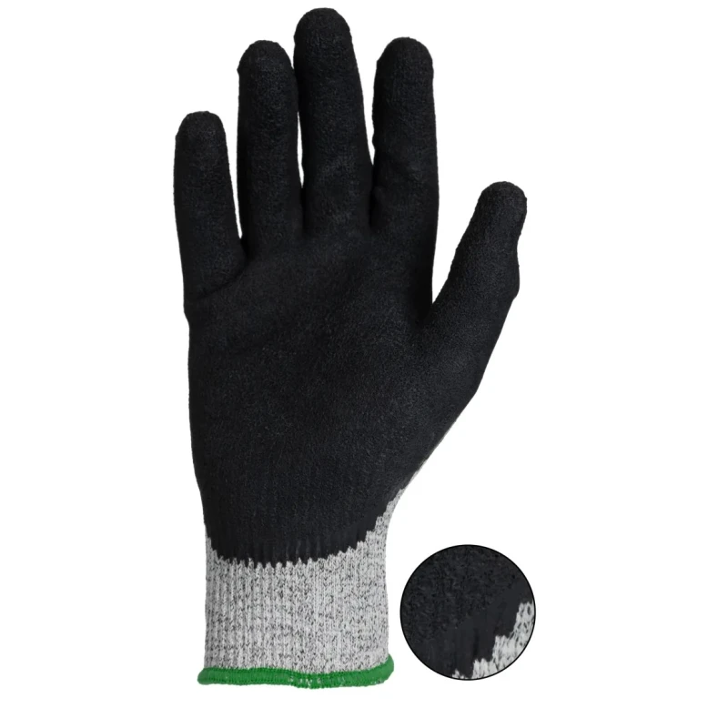 RS PRO Black Crinkle Latex Cut Resistant Work Gloves Size 8 2 Gloves CE EN 420 2003 869-1610