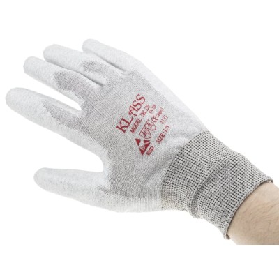 RS PRO Nylon Anti-Static Gloves Size 9, Polyurethane Coated, Reusable, 20 Gloves, Compliance: ESD, CE, EN 1149-1 869-1660