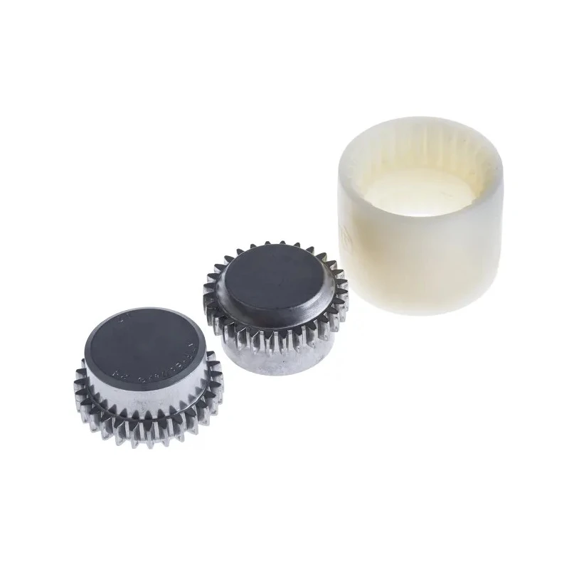 KTR 32 mm OD, 54 mm Length Polyamide and Steel Flexible Curved-Tooth Gear Coupler BOWEXM19-COMPLETE