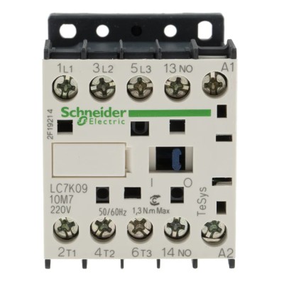 Schneider Electric TeSys K Miniature Contactor, 230V AC Coil, 3-Pole, 9A, 4 kW Power Rating LC7K0910M7