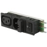 Schurter C14F Straight Snap-in IEC Connector, 250V, 10A, Fuse Size 5 x 20 mm 6432.0153.15