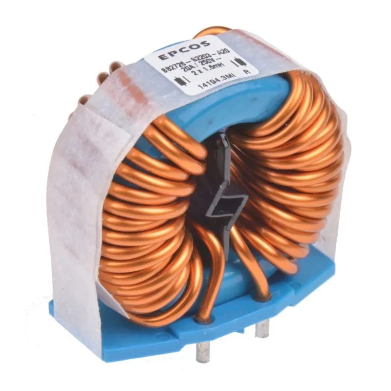 TDK 1.6 mH Ferrite Power Line Choke, Max Self Resonant Frequency 10 kHz, 20 A DC Current, 4.5 mΩ DC B82726S2203A020