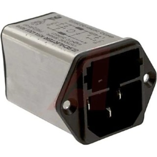 Schurter IEC Connector 250V AC 6A Screw Mount Male 1 Pole 1 Fuse Quick Connect 4301.5014