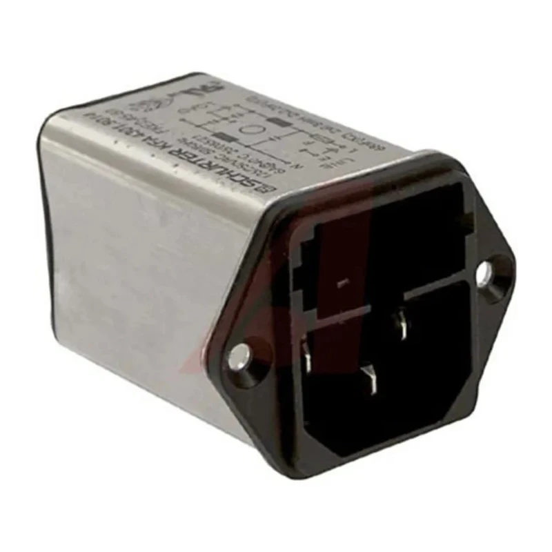 Schurter IEC Connector 250V AC 6A Screw Mount Male 1 Pole 1 Fuse Quick Connect 4301.5014