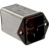 Schurter IEC Connector 250V AC 6A Screw Mount Male 1 Pole 1 Fuse Quick Connect 4301.5014