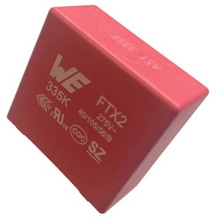 Wurth Elektronik WCAP-FTX2 Polypropylene Film Capacitor X2 Series ±10 % 680 nF 630 V DC 275 V AC Through Hole FTX2