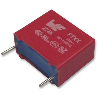 Wurth Elektronik Polypropylene Film Capacitor WCAP-FTXX Series 560nF 310V dc 310V ac Through Hole 890334026018CS