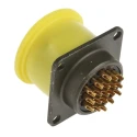Amphenol Socapex MIL Spec Circular Connector Panel Mount 19 Contacts Female 1kV AC Aluminium Green PT02A-14-19S