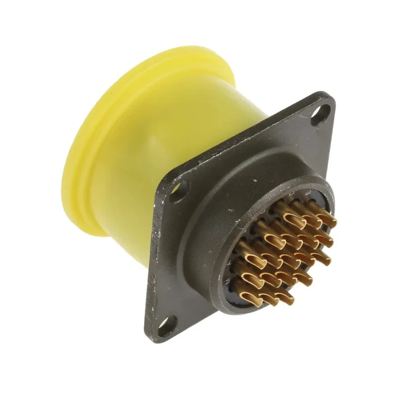 Amphenol Socapex MIL Spec Circular Connector Panel Mount 19 Contacts Female 1kV AC Aluminium Green PT02A-14-19S