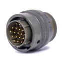 Amphenol Industrial MIL Spec Circular Connector Copper Alloy Straight 19 Contacts, Male Green Cable PT06E-14-19S(SR)