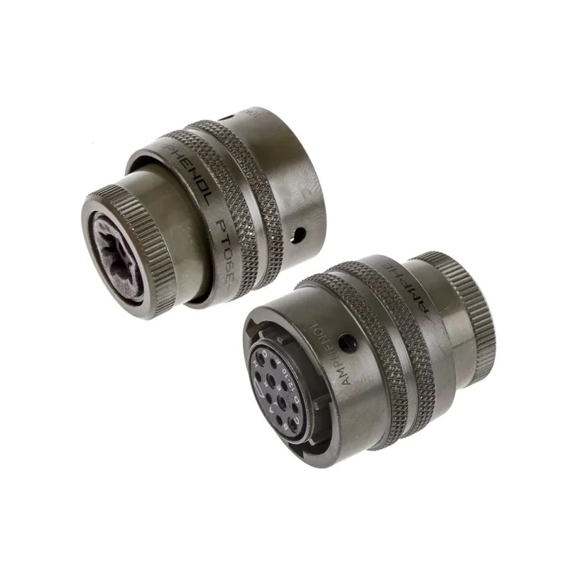 Amphenol Socapex MIL Spec Circular Connector Copper Alloy Straight 10 Way 1kV AC, Aluminium Shell, Cadmium PT06E-12-10S
