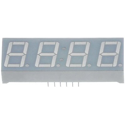 Kingbright 4 Digit 7 Segment LED Display, Red 72mcd Luminous Intensity, Right Side Decimal Orientation, 14.2 CC56-21SURKWA
