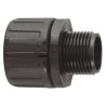 Flexicon Black Polyamide 66 Conduit Fitting, 20 mm Nominal Size, M20 Thread Size, IP66 Rated FPA20-M20B