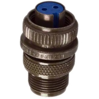 Amphenol Industrial MIL Spec Circular Connector 2 Contacts Male Olive Brass Copper Alloy 97 Series 97-3106A-10SL-4S(946)