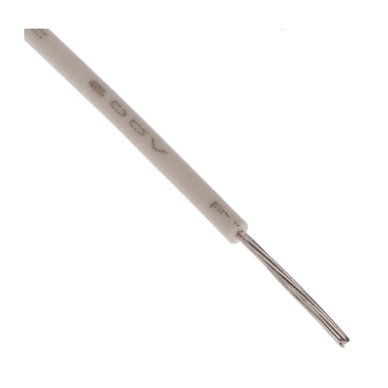 RS PRO White 0.08 mm² Hook Up Wire, 28 AWG, 7/0.12 mm Core Strands, 100 m Length, Modified Polyphenylene Ether 872-4436