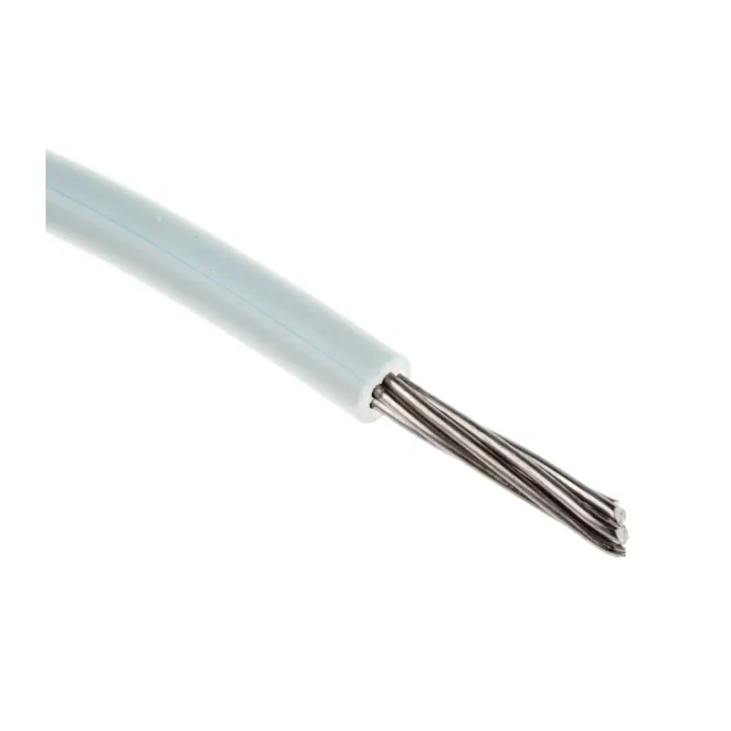RS PRO White 0.2 mm² 24 AWG Hook Up Wire, 11x0.16 mm Strands, 100 m Polyethylene Jacket 300V 125°C 872-5233