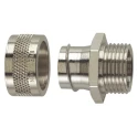 Flexicon Nickel Plated Brass Conduit Fitting, 16 mm Nominal Size, M16 Thread, IP54 Rated FSU16-M16-M