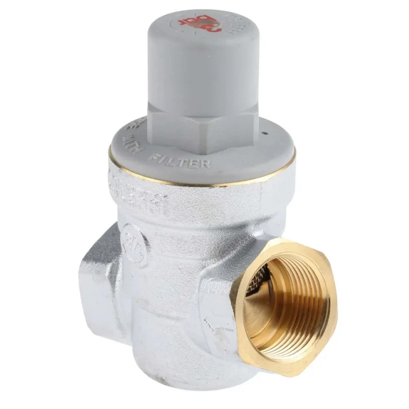 RS PRO Chrome Plated Brass Pressure Reducing Valve Screw 3/4 in Female 1-6 bar Italy 761-351