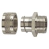 Flexicon Nickel Plated Brass Conduit Fitting, 40 mm Nominal Size, M40 Thread, IP54 Rated FSU40-M40-M