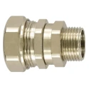 Flexicon C-S Type Nickel Plated Brass Conduit Fitting 16 mm Nominal Size, M20 Thread Size, IP65 Rated FSU16-M20-C-S