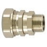 Flexicon C-S Type Nickel Plated Brass Conduit Fitting 16 mm Nominal Size, M20 Thread Size, IP65 Rated FSU16-M20-C-S