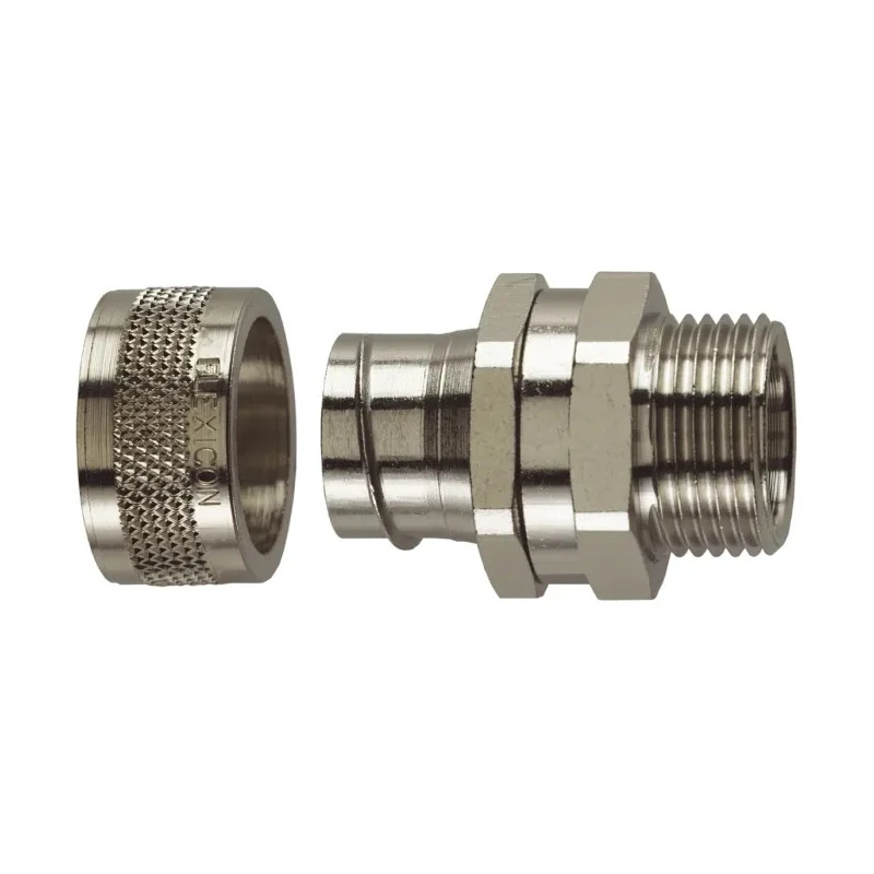 Flexicon Conduit Fitting Nickel Plated Brass 50 mm Nominal Size M50 Thread FSU50-M50-S