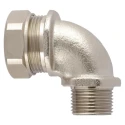 Flexicon Conduit Fitting Nickel Plated Brass 25 mm Nominal Size M16 x 1.5 Thread Size IP65 Rated FSU25-M25-C90