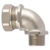 Flexicon Conduit Fitting Nickel Plated Brass 25 mm Nominal Size M16 x 1.5 Thread Size IP65 Rated FSU25-M25-C90