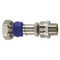 Flexicon Nickel Plated Brass Conduit Fitting, 32 mm Nominal Size, M32 Thread, IP65 Rated FSU32-M32-C