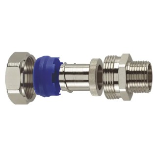 Flexicon Nickel Plated Brass Conduit Fitting, 32 mm Nominal Size, M32 Thread, IP65 Rated FSU32-M32-C