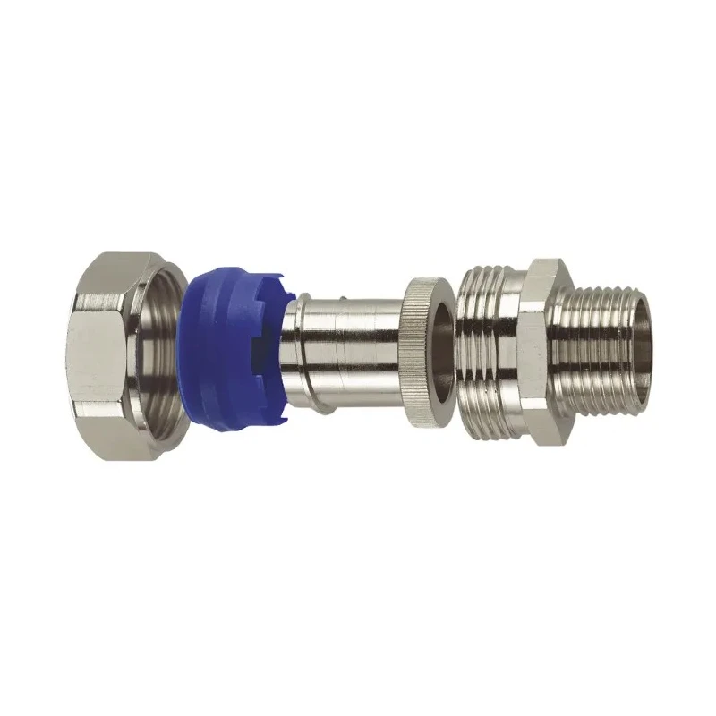 Flexicon Nickel Plated Brass Conduit Fitting, 32 mm Nominal Size, M32 Thread, IP65 Rated FSU32-M32-C