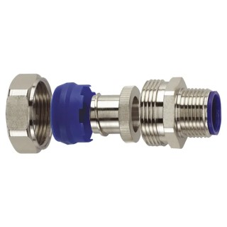 Flexicon Nickel Plated Brass C Type Conduit Fitting, 25 mm Nominal Size, M25 Thread Size, IP68 IP66 IP69K IP67 LTP25-M25-C