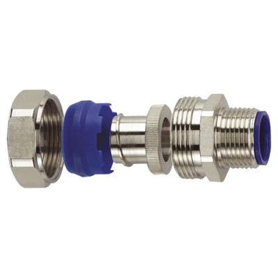 Flexicon Nickel Plated Brass C Type Conduit Fitting, 25 mm Nominal Size, M25 Thread Size, IP68 IP66 IP69K IP67 LTP25-M25-C