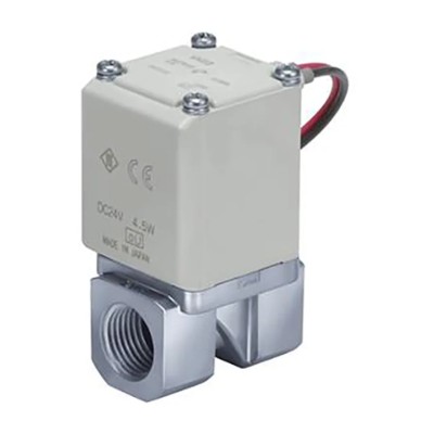 SMC Solenoid Valve, 2 Port, Normally Closed, Brass Body, 24V DC, 5mm Orifice Diameter VX233DGAXB