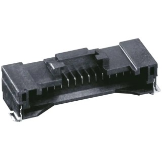 Hirose DF50 Series Right Angle Surface PCB Header 16 Contacts 1 mm Pitch 1 Row Shrouded DF50