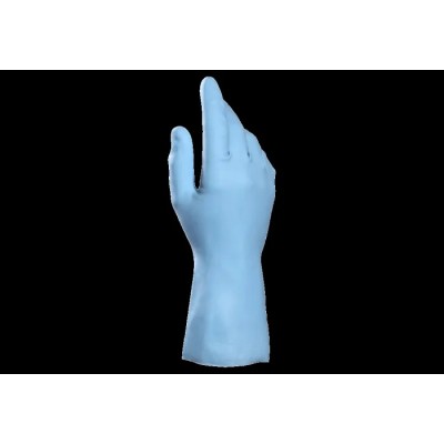 Mapa VITAL 117 Blue Latex Work Gloves Size 10 Chemical Resistant CE Certified 20 Gloves per Pack 117