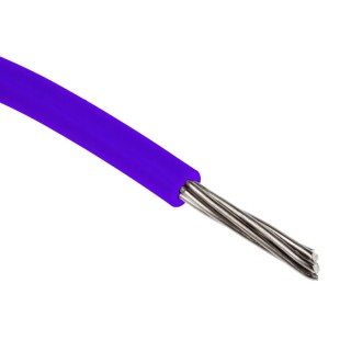 RS PRO Purple 0.33 mm² Hook Up Wire, 22 AWG, 17/0.16 mm Strands, 100 m, Polyethylene Jacket 874-0368