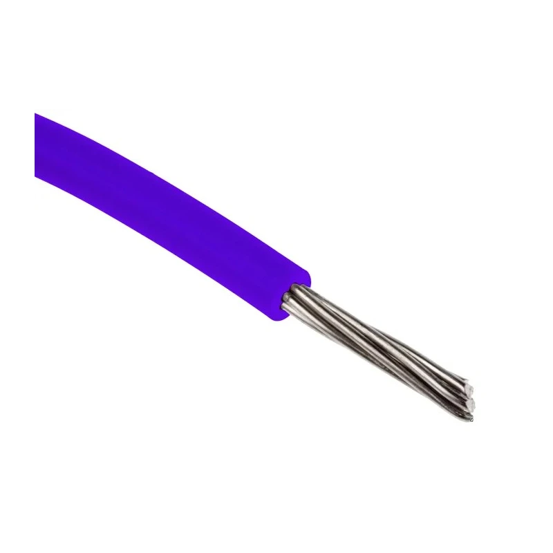RS PRO Purple 0.33 mm² Hook Up Wire, 22 AWG, 17/0.16 mm Strands, 100 m, Polyethylene Jacket 874-0368
