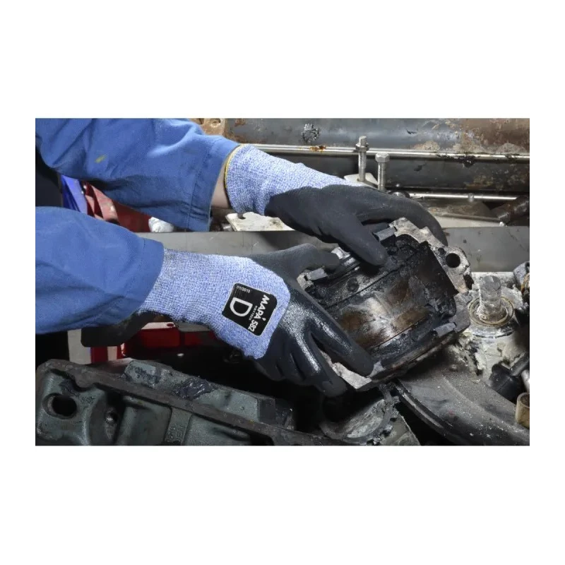 Skytec High Performance Polyethylene Blue Work Gloves Size 8 Nitrile Coating 582