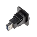 RS PRO USB Connector Panel Mount Female 1 Port USB Type B to A USB 3.0 874-1239