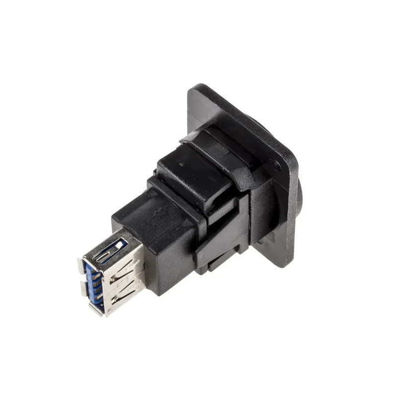 RS PRO USB Connector Panel Mount Female 1 Port USB Type B to A USB 3.0 874-1239